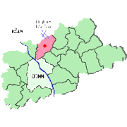 Karte Troisdorfs Lage im Rhein-Sieg-Kreis
