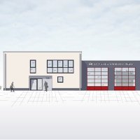 Feuerwehrgerätehaus Bergheim Ansicht Plan