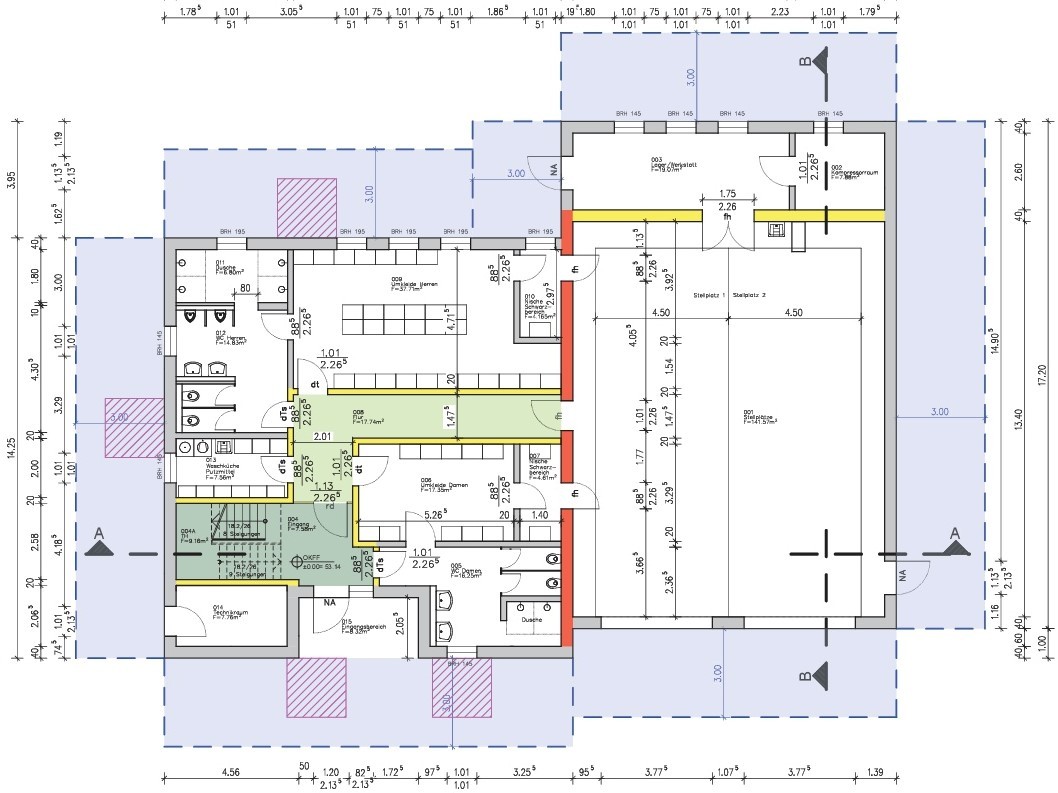 Feuerwehrgerätehaus Bergheim Erdgeschossplan Bild