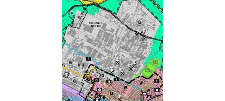 Altlastenflächen in Troisdorf Karte Altlastenflächen in Troisdorf