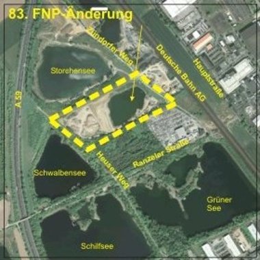83. Flächennutzungsplanänderung 1973 als Karte