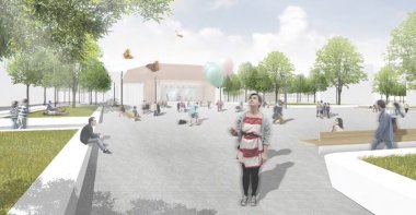 Projektgebiet neue Stadthalle an der Kölner Straße: Außenraumgestaltung