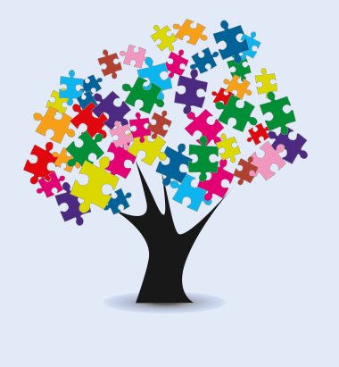 Druck Puzzle-Baum der Stadtverwaltung