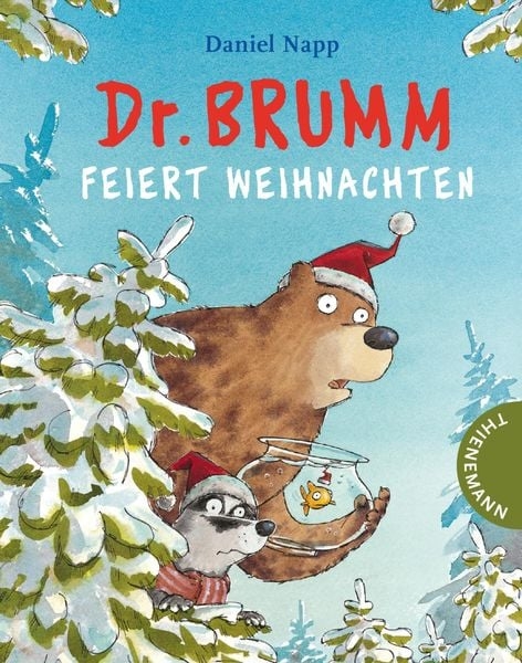 Zu sehen ist das Cover des Bilderbuches "Dr. Brumm feiert Weihnachten".