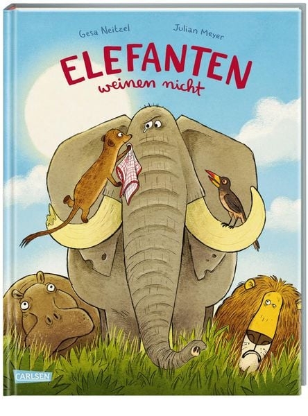 Zu sehen ist das Cover des Bilderbuchs "Elefanten weinen nicht".