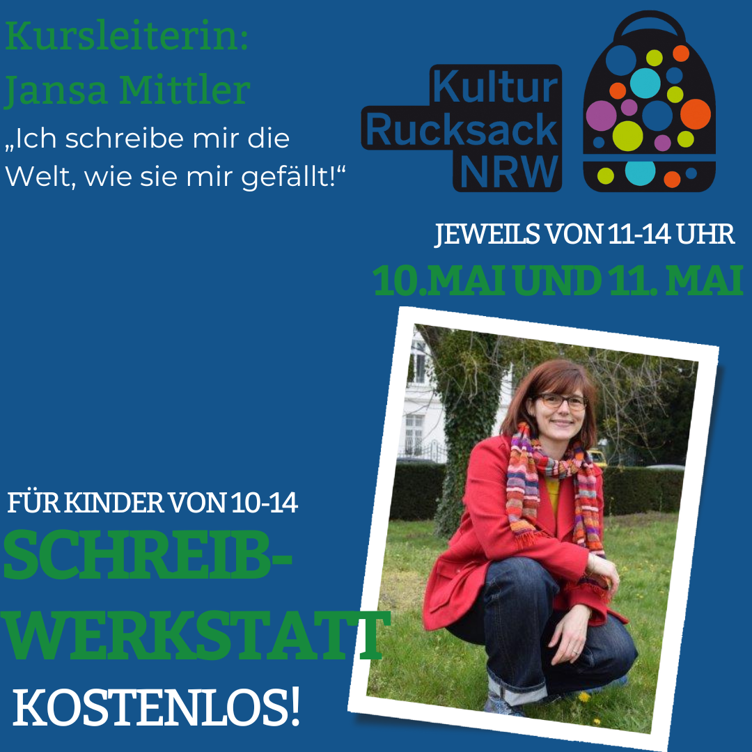 Website - Neue Schreibwerkstatt - 1 Zu sehen ist eine Plakat zur Schreibwerkstatt am 10. und 11 Mai.