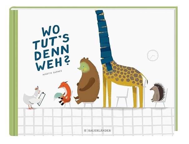 Auf dem Bild ist das Buchcover des Buches "Wo tuts denn weg?" mit verschiedenen Tieren zu sehen.