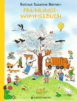 R. S. Berner: Frühlingswimmelbuch Cover mit einer Wimmelszene im Frühling
