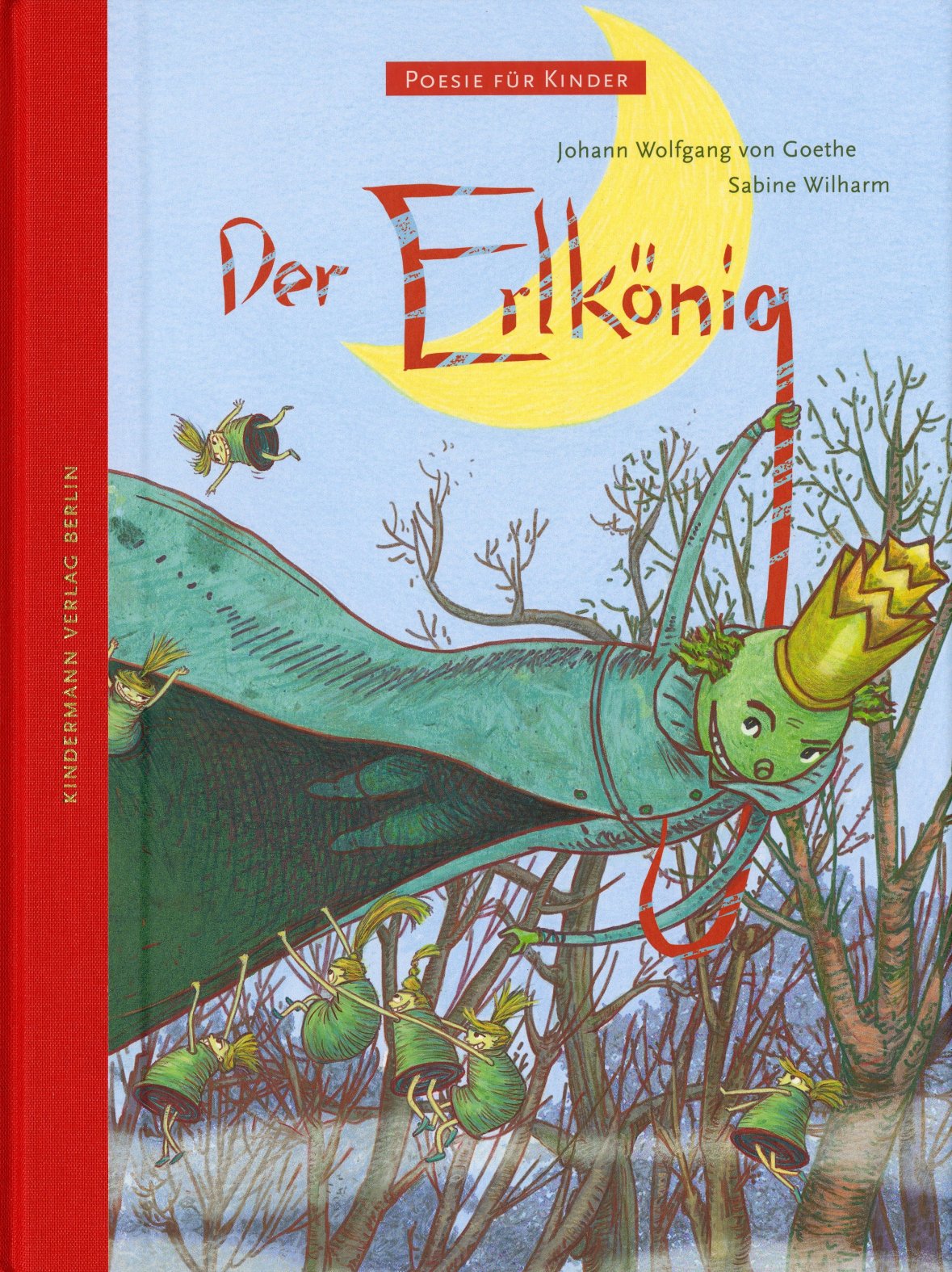 Der Erlkönig Buchcover mit Fliegender Albtraum-Figur mit Krone