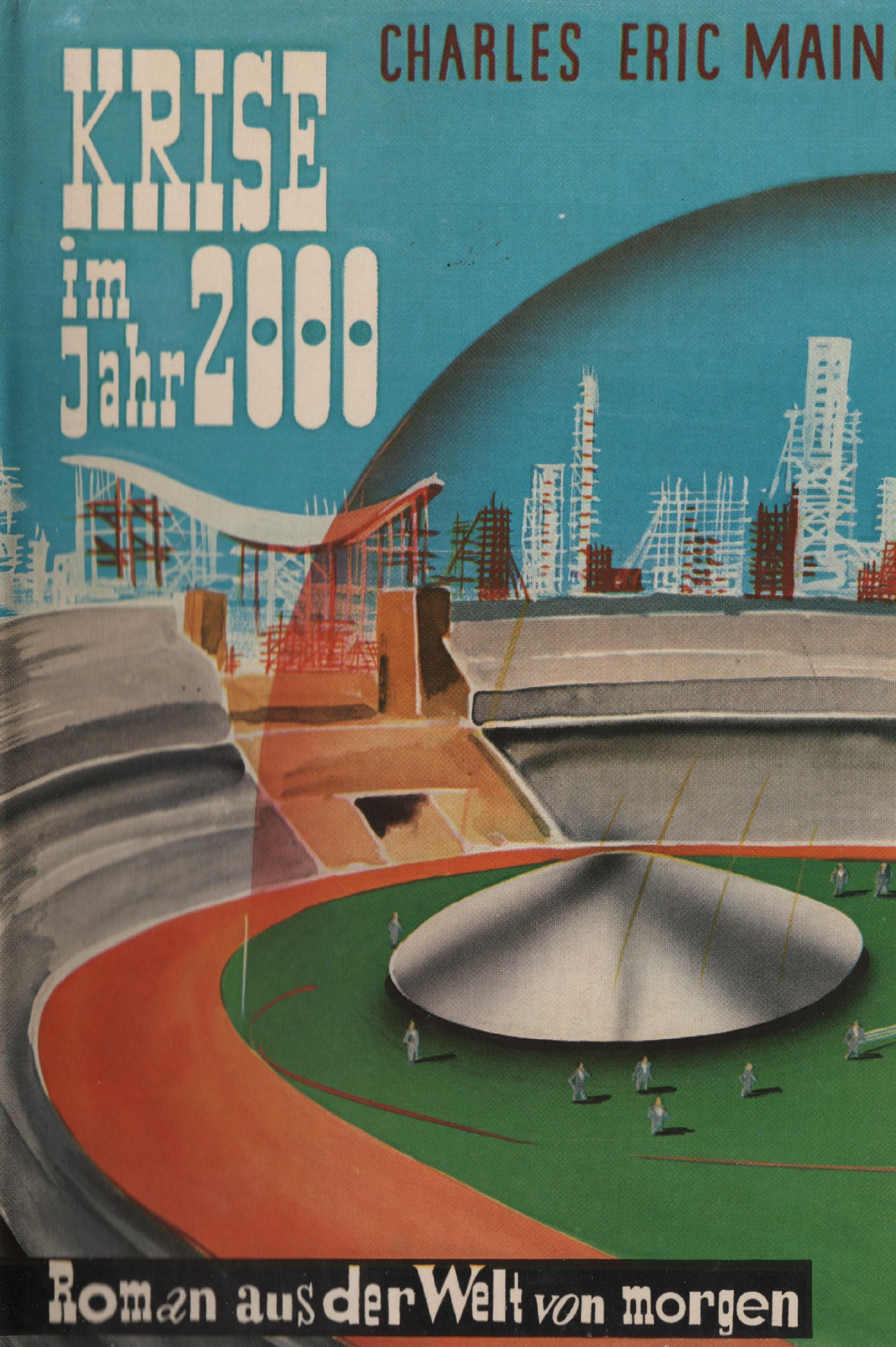 Futuristisches Buchcover mit UFO