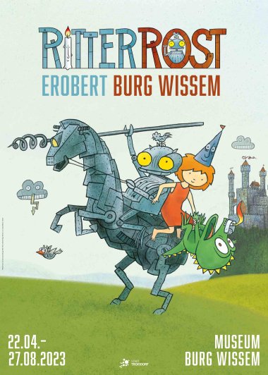 Ritter Rost mit Burgfräulein Bö - Plakatmotiv zur Ausstellung