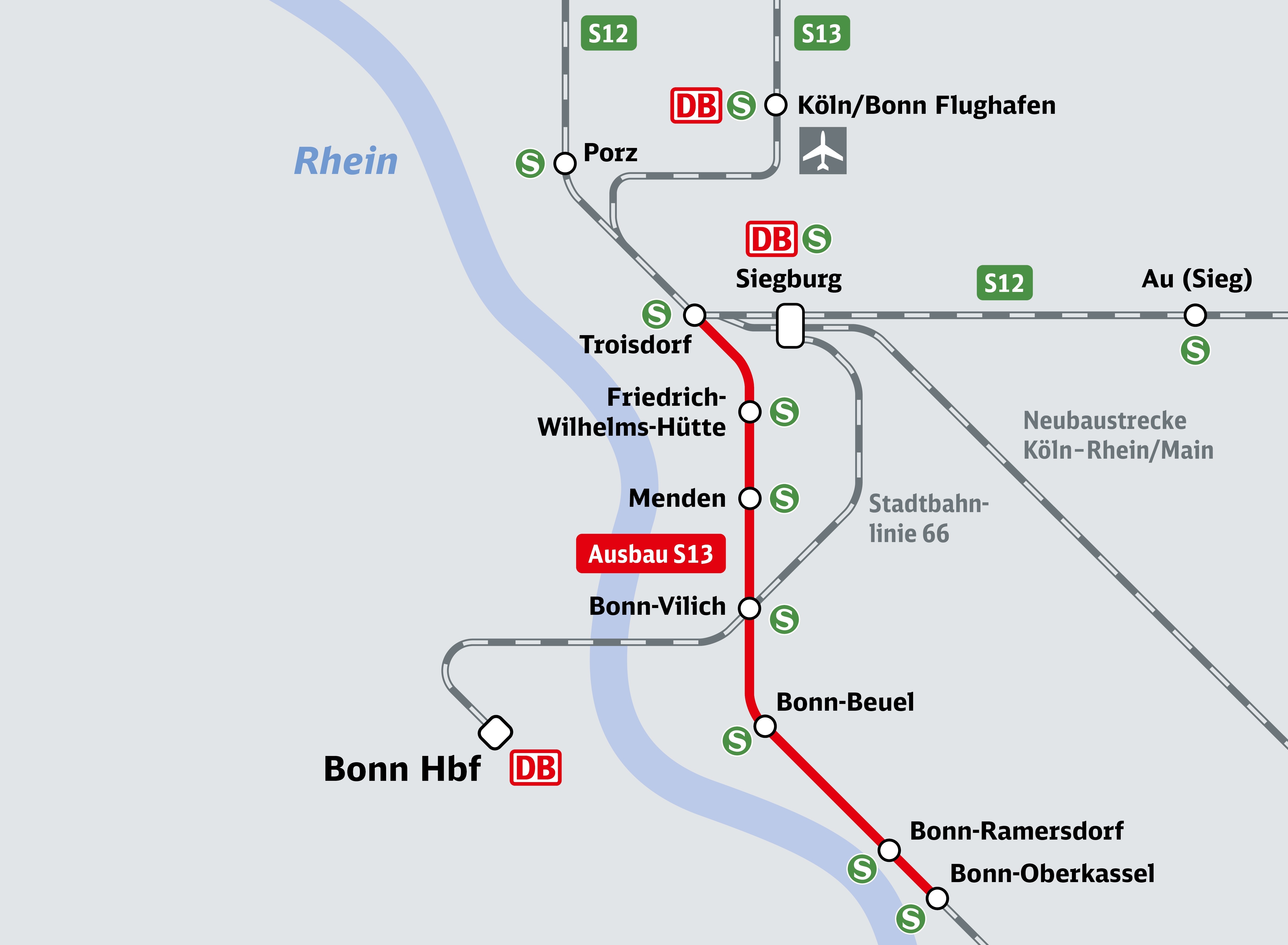 S 13 Streckenplan Ausbau