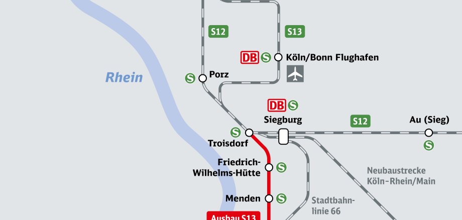 Plan S13 Bahn. Bild: Bahn