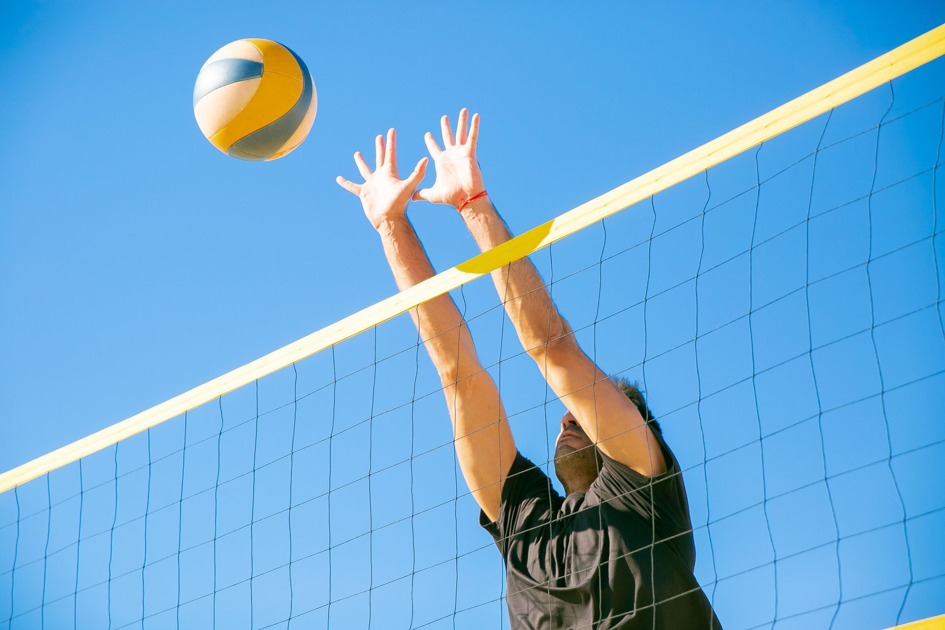 Volleyball Netz Ball Spieler