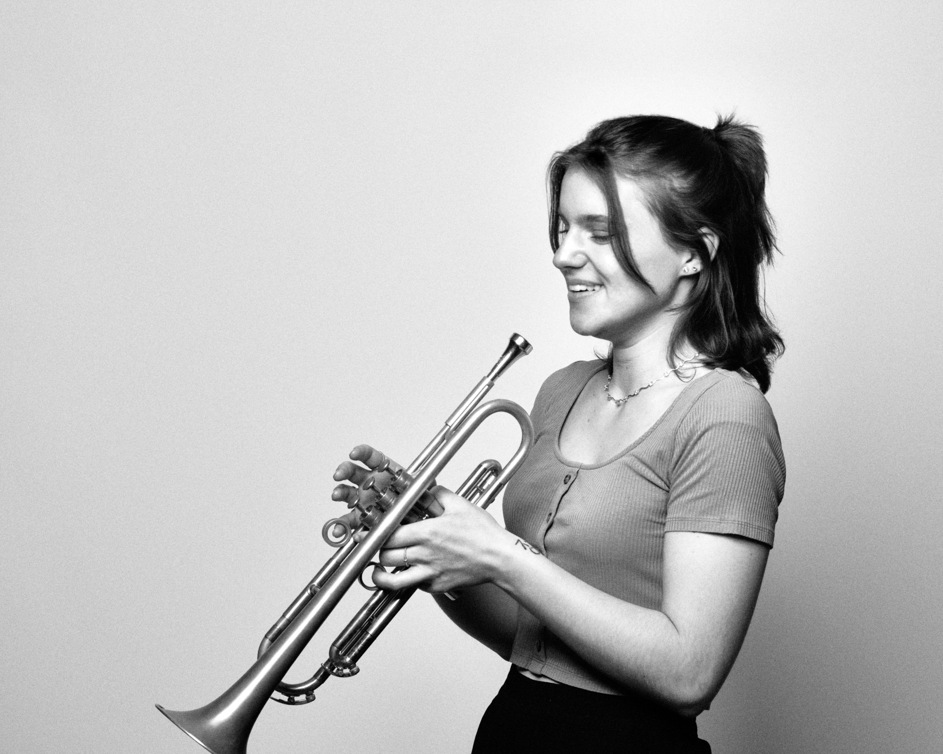 Musikerin Luzie Micha (s/w)