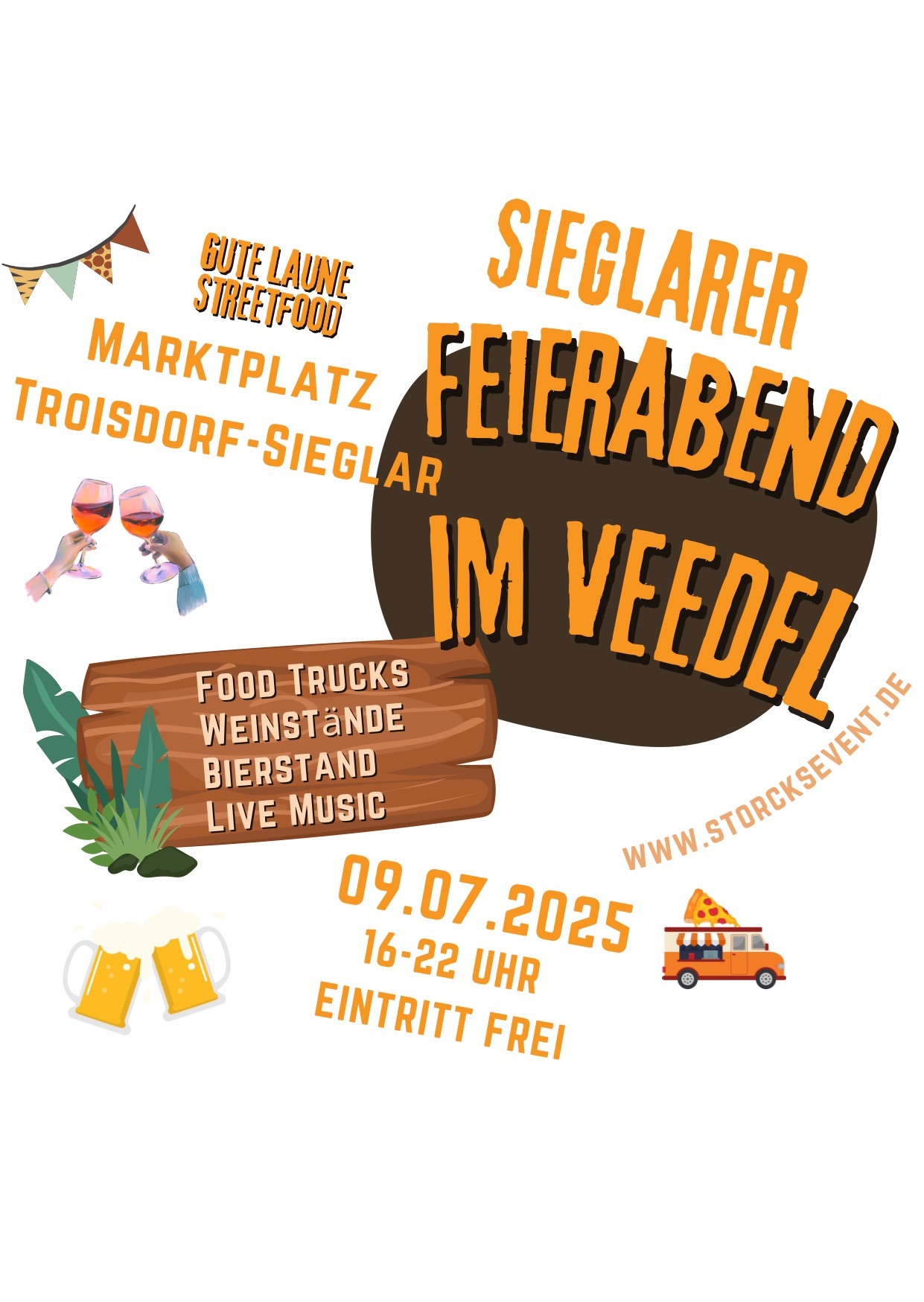 Plakat Feierabend im Veedel