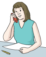 Telefonierende Person 