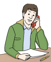 Ein Mann telefoniert