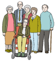 Gruppenbild älterer Personen