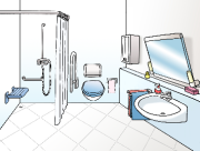 Barrierefreie Toilette 
