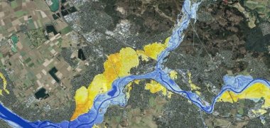 Hochwassergefahrenkarte für Troisdorf