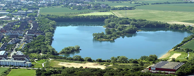 Luftaufnahme des Rotter Sees