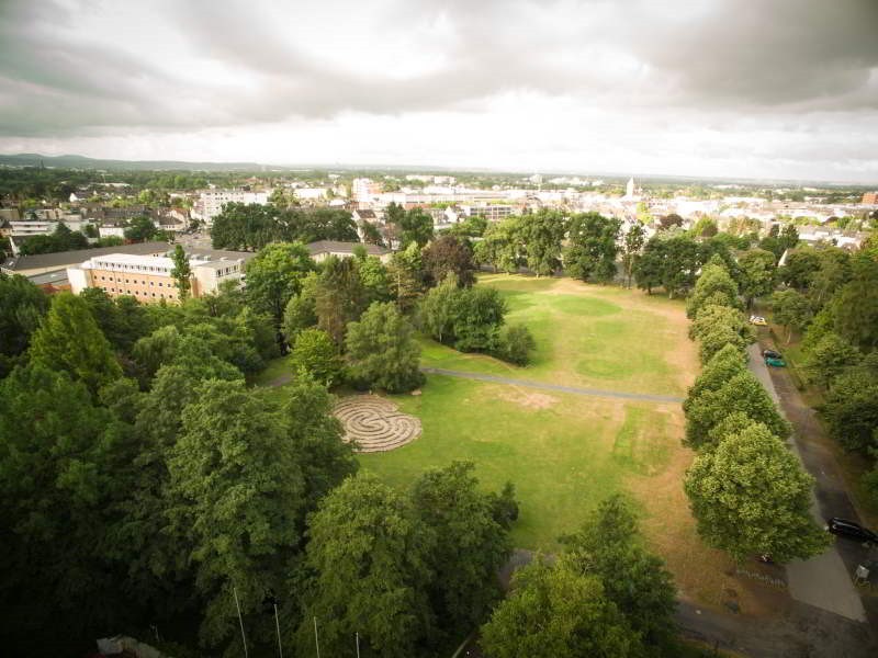 Luftbild Park an der Burg Wissem