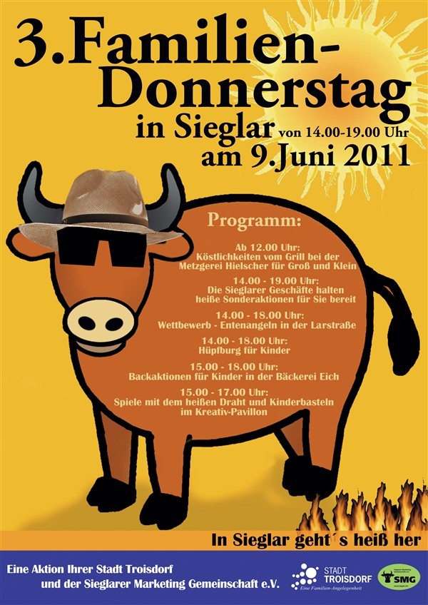 Plakat zum Familien-Donnerstag in Sieglar