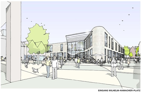 Entwurf für das neue Einkaufszentrum.