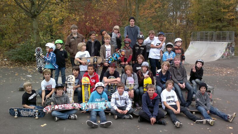 Geschafft und froh: Die jungen Teilnehmer der Troisdorfer Skatewoche.