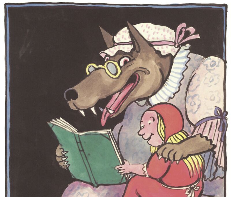 Tomi Ungerers Rotkäppchen ist im Bilderbuch-Museum zu sehen. Repro: Museum Burg Wissem.