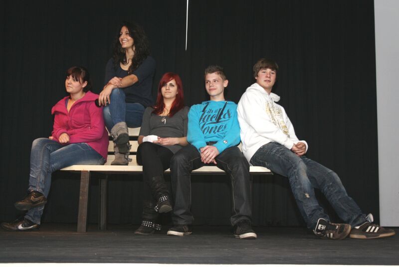 Schüler spielten zum Abschluss der Berufsfindungstage 2011 sogar ein Theaterstück in der Aula der Realschule.
