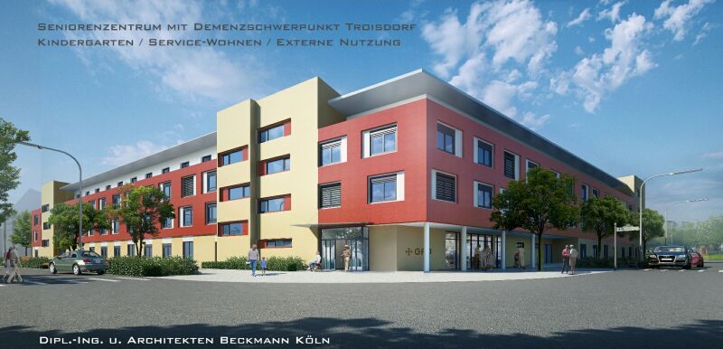 So soll das neue Seniorenzentrum am Stationsweg im Sommer 2013 aussehen.