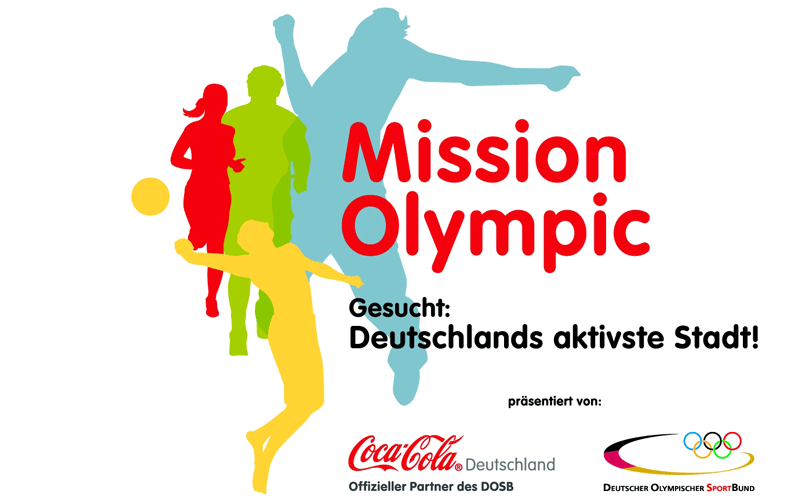 Das Logo des sportlichen Städtewettbewerbs Mission Olympic.