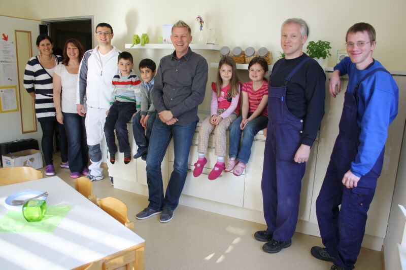 Kinder, Küche und Sponsoren in der Kita Ravensberger Weg.