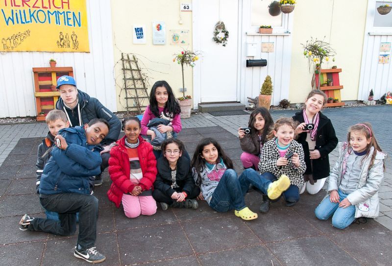 Troisdorfer Kinder gingen vom Haus International aus auf Fotopirsch.