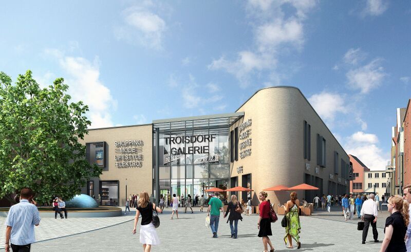 So soll es bald aussehen, jetzt werden die Straßen rund um das Einkaufszentrum erneuert.