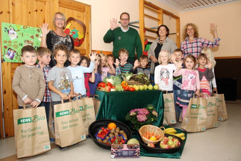 Kam alles in die Tüte: Kinder in der Kita Im Jägersgarten sprachen über gesunde Ernährung