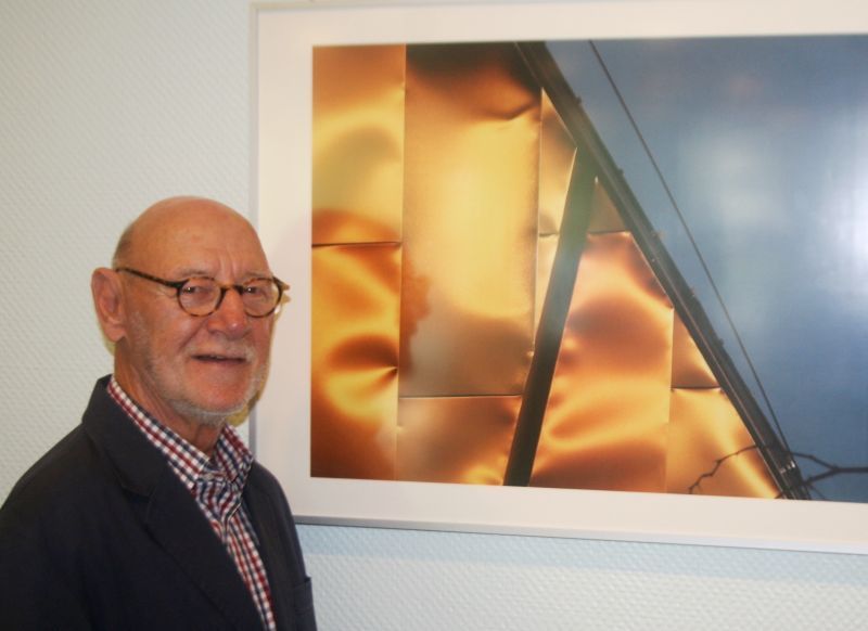 Peter Schulze zeigt auf seinen Fotos überraschende Details des Neubaus der Stadthalle