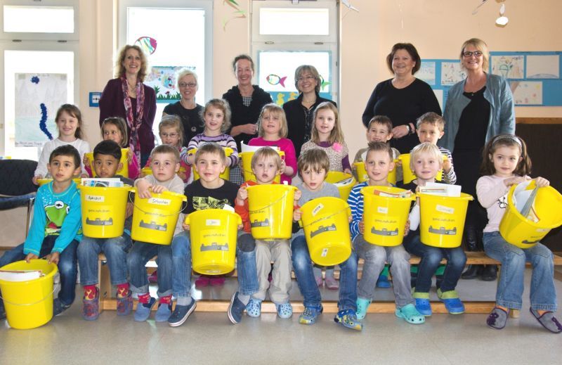Die Kinder freuten sich über den Projekttag Wasser in ihrer Kita Im Jägersgarten.