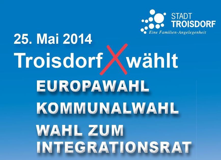 Willkommen zur Wahlpary am 25. Mai ab 19 Uhr in der Stadthalle!