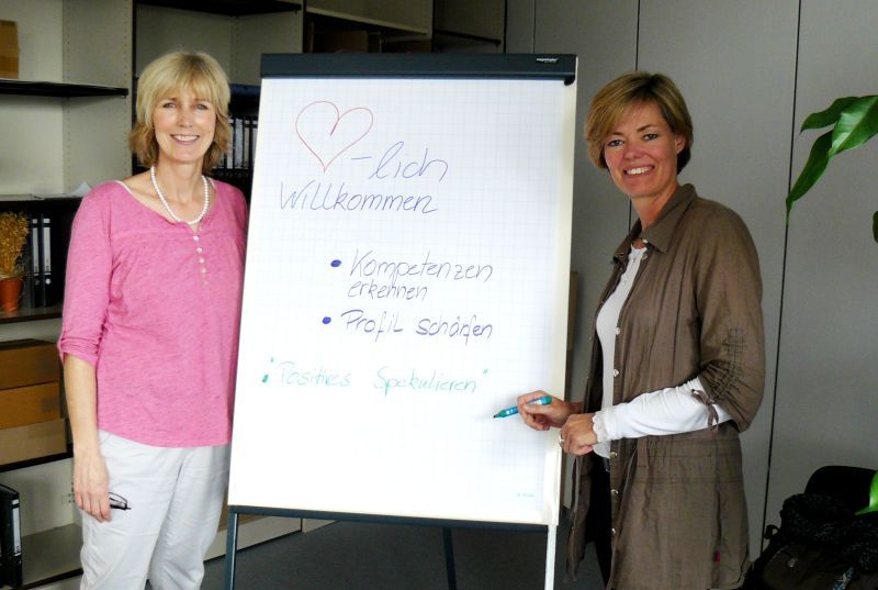 Willkommen im Rathaus zum Gespräch über die Rückkehr von Frauen in den Beruf.