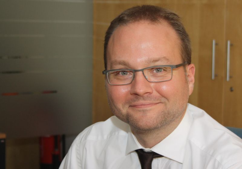 Am zukünftigen Arbeitsplatz: Thomas Zacharias im Büro der Trowista.