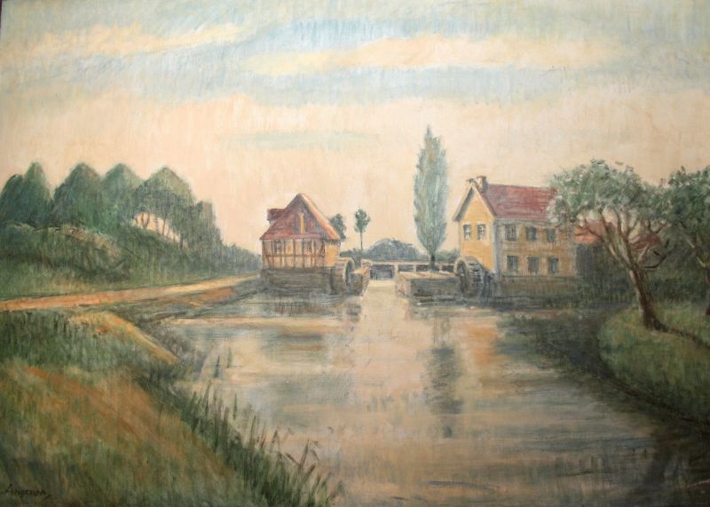 Viel Geschichte: Gemälde der Sieglarer Mühle am Mühlengraben (Foto: Repro Stadt Troisdorf)