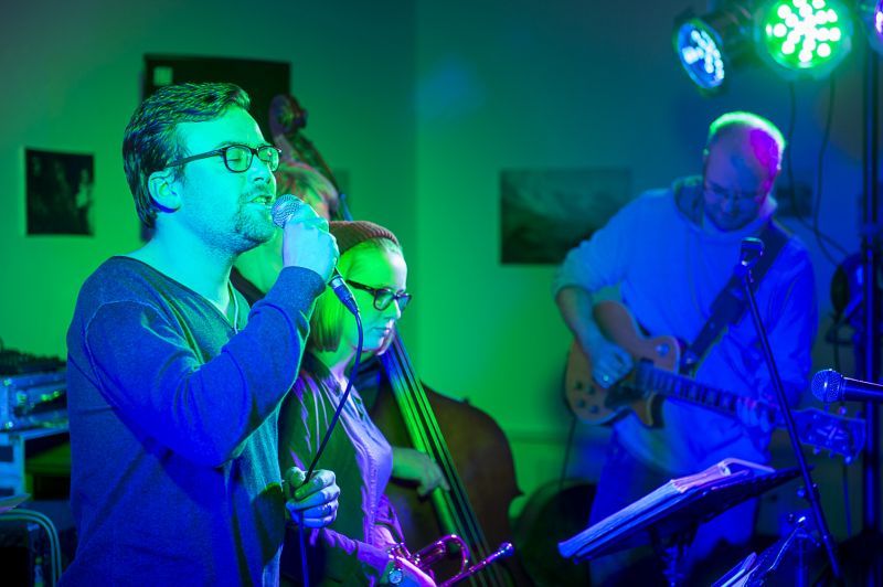 Szene aus der Jazzsession im Kunsthaus. Foto: Frank Baquet