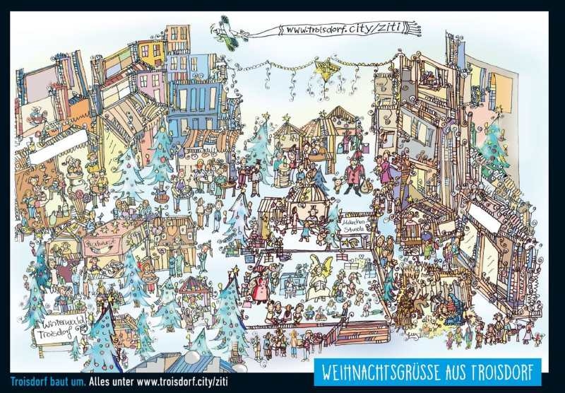 Weihnachtsgrüße aus Troisdorf – die neue Postkarte.