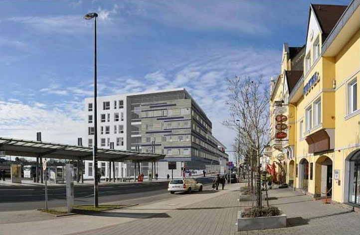 Blick auf den Entwurf des Bahnhofs.