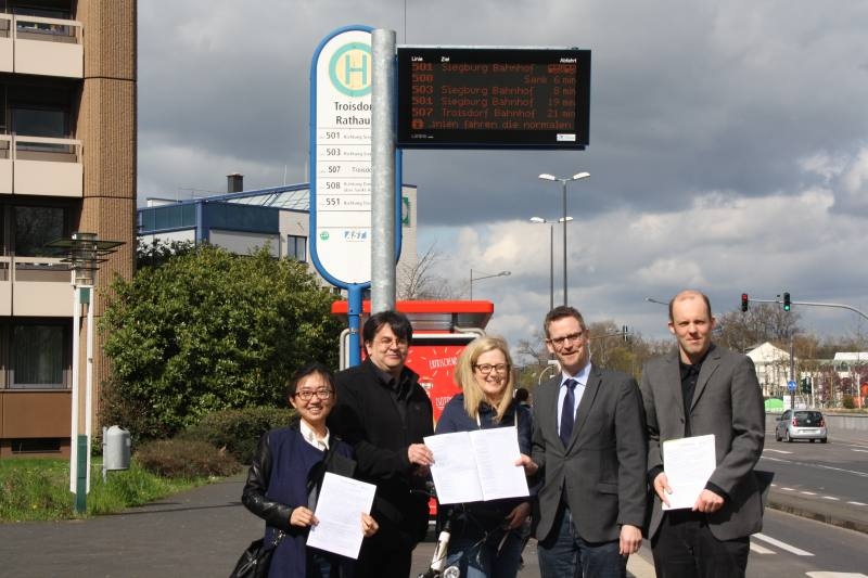 Vom Büro StadtVerkehr v.l. : Jia Zhang, Jean-Marc Stuhm, Fee Rebbe, Thomas Marner, David Stumm