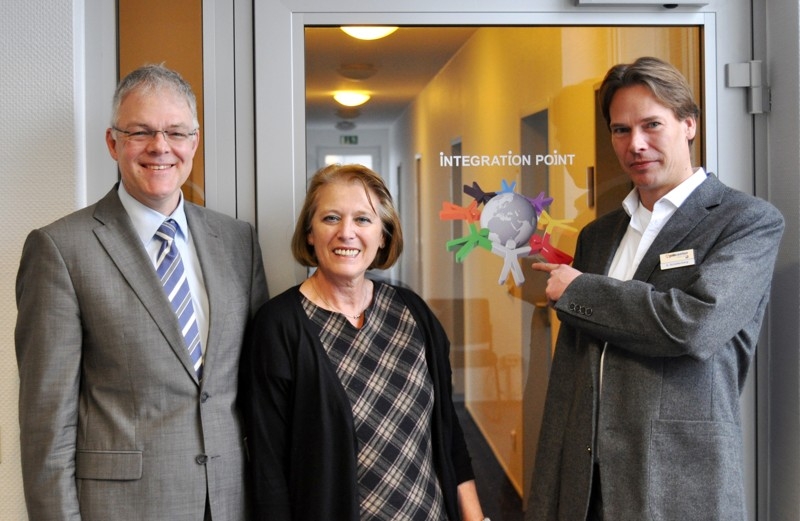 Eröffneten den Troisdorfer Integration Point: v.l. Ralf Holtkötter, Marita Schmickler-Herriger und Götz Schattenberg.
