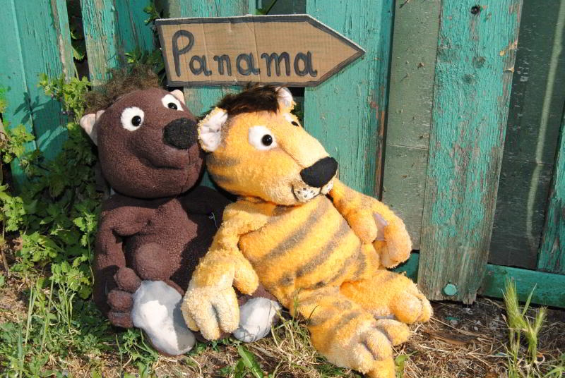 Tiger und Bär Stoffpuppen